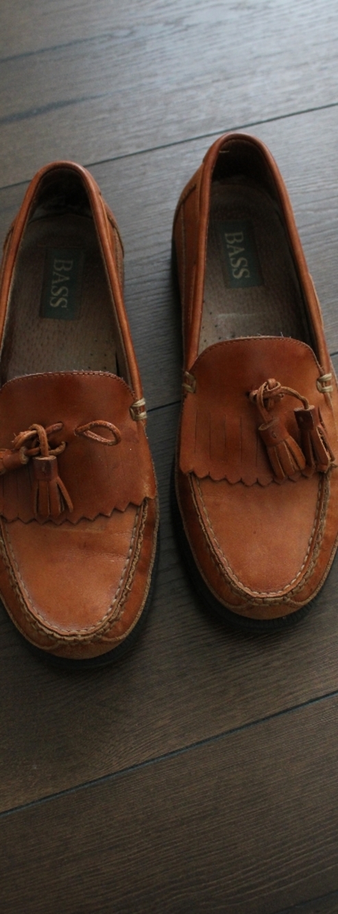 BASS Men's Tan Leather Tassel Loafers - Picture 3 of 7